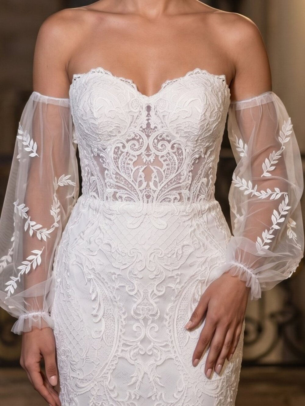 Lena Detachable Bridal Sleeves